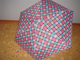 L553 горошки - бело-розово-голубой