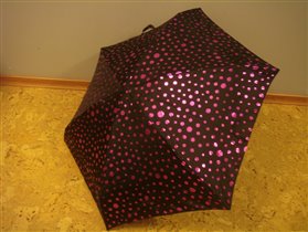 L501 розовые капельки на черном фоне