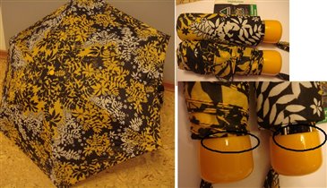 L520 крошка-зонтик, листья желтые (2 штуки)