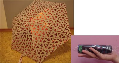 L520 крошка-зонтик, сердечки (2 штуки)