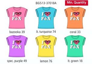 Футболка для девочек (BGS13-37018A)