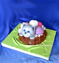 Торт Котёнок с клубками