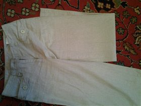 брюки лен на 42-44 светло-светло серые