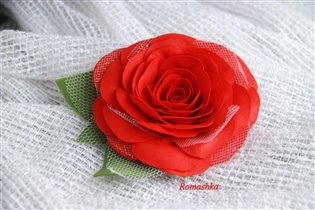 'Роза красная моя' брошка