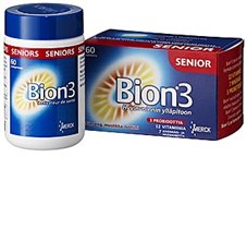 №996 Поливит Bion 3 seniors, 60шт иммун/кишечник