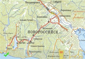 Карта Новороссийска и его окрестностей)))