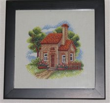 Домик, вышитый мной