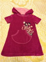 Платье велюровое фиолетовое, 2-3г, 280 руб