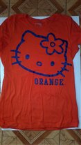  Яркая женская футболка Hello Kitty размер S 300р