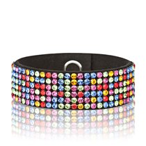 Браслет на замше с кристаллами Сваровски,