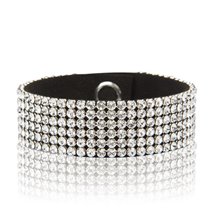 Браслет на замше с кристаллами Сваровски,