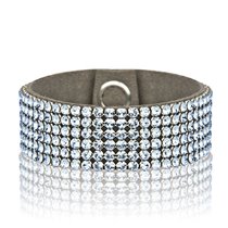 Браслет на замше с кристаллами Сваровски,