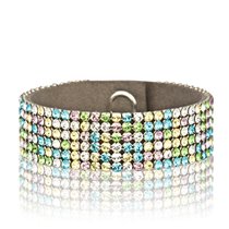 Браслет на замше с кристаллами Сваровски,