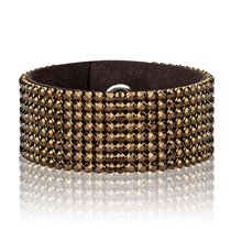 Браслет на замше с кристаллами Сваровски,