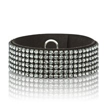 Браслет на замше с кристаллами Сваровски,