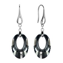 Серьги овал Сваровские, цена 980р.+15%