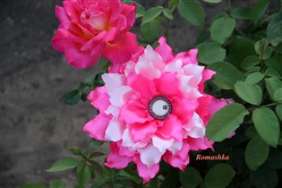 Повязка 'Фантазийный цветок' в малиново-розовом