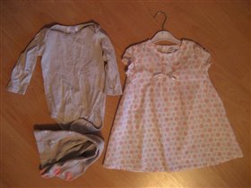 Платье+боди+колготки PlayToday, на 86-92см, 250р