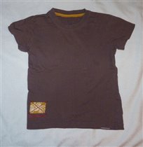 футболка коричневая, р.110