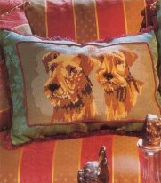 Pillow with terriers