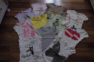 11 штук футболок-110-1000