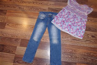 D&G джинсы+туника майораль-116-800