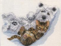 собака и котенок