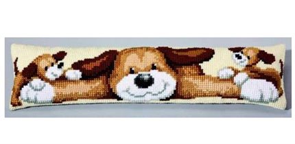 подушка собака со щенками