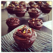 шоколадные капкейки