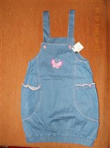 Новый джинсовый сарафан, на рост 110-116 см