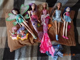 Барби, куклы Винкс, русалки