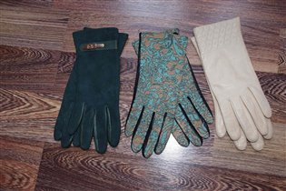 перчатки кожа на шерсти-размер 7-по 400
