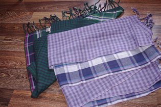 шарфики зеленый двусторонний 300