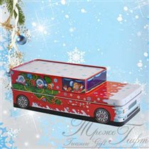 Машинка Деда Мороза, жесть,400 гр., 284 руб с %%