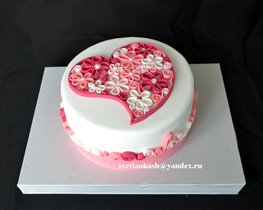 Торт Цветущее сердце