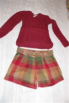 майораль шерстяные шорты+свитер-122-600