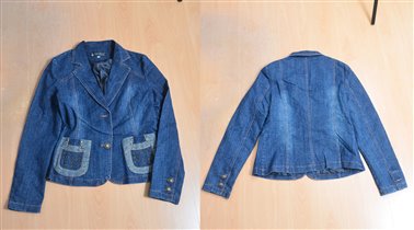 Куртка джинсовая XL на 44  160 рублей с %. 