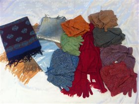 комплект шапка+шарф+перчатки 150 руб