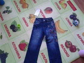 джинсы на девочку с вышивкой