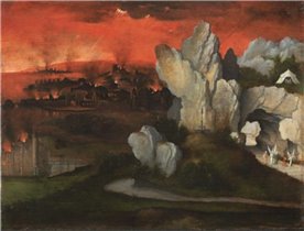 Joachim Patinir - Landscape with the destruction 