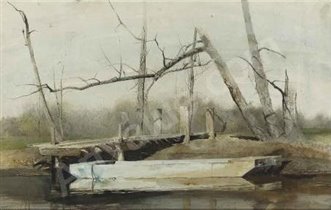 Andrew Newell Wyeth – Riverboat 1963