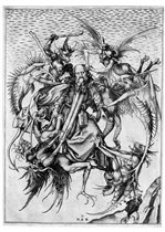 Martin Schongauer - The Temptation of Saint 