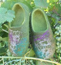 Тапочки из шерсти 