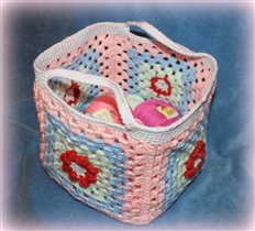 Корзина для ниток (крючок)