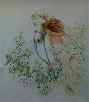 Девушка с лошадью от Lanarte N 33829
