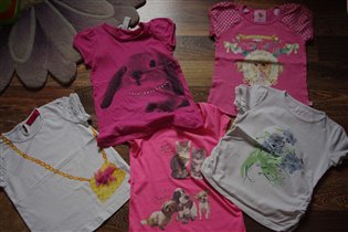 футболки 5 штук-116-400