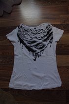 футболка с имитацией платка-44-200