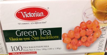 Victorian зеленый чай с облепихой 100 пак.