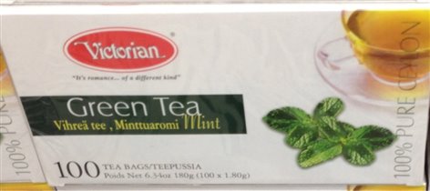 Victorian зеленый чай с мятой 100 пак.