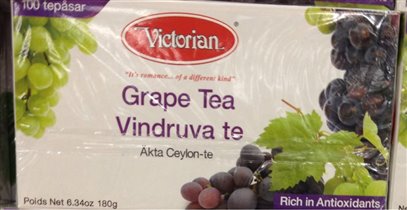 Чай 'VICTORIAN' цейлонский с виноградом (100пак)